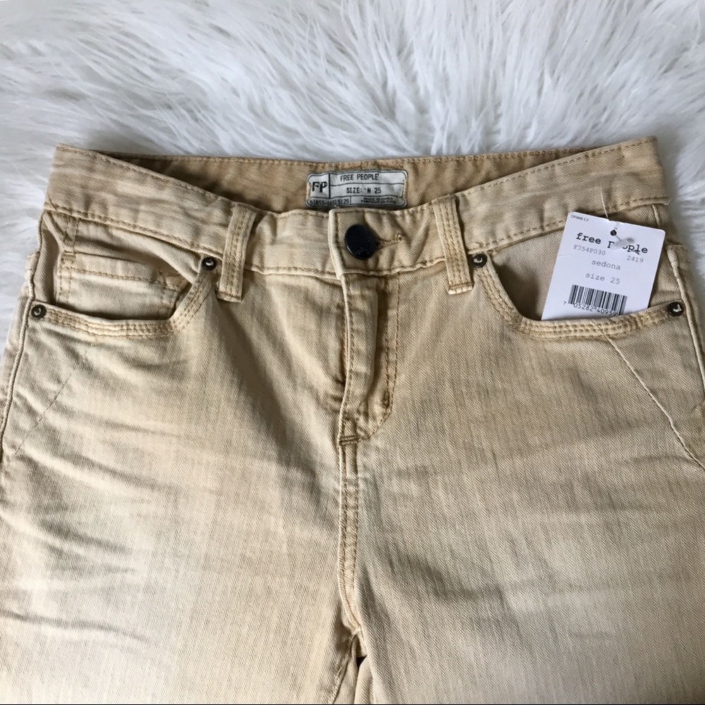 Free People High Rise Cropped Pants - Picture 2 of 4